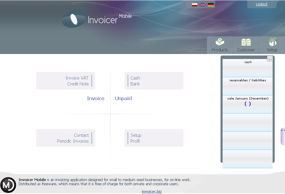 Invoicer Mobile screen shot